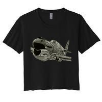 P40 Warhawk Fighter Aircraft WW2 Plane Spotting Spotter Crop Top