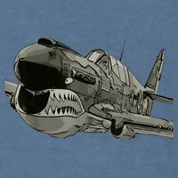 P40 Warhawk Fighter Aircraft WW2 Plane Spotting Spotter Garment-Dyed Sweatshirt