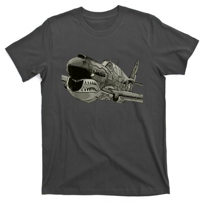 P40 Warhawk Fighter Aircraft WW2 Plane Spotting Spotter T-Shirt