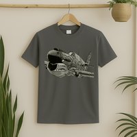 P40 Warhawk Fighter Aircraft WW2 Plane Spotting Spotter T-Shirt