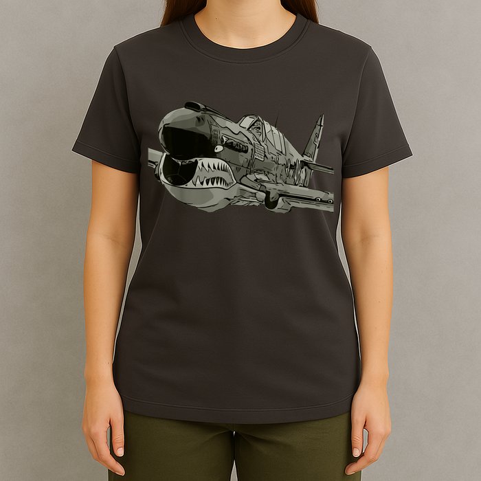 P40 Warhawk Fighter Aircraft WW2 Plane Spotting Spotter T-Shirt