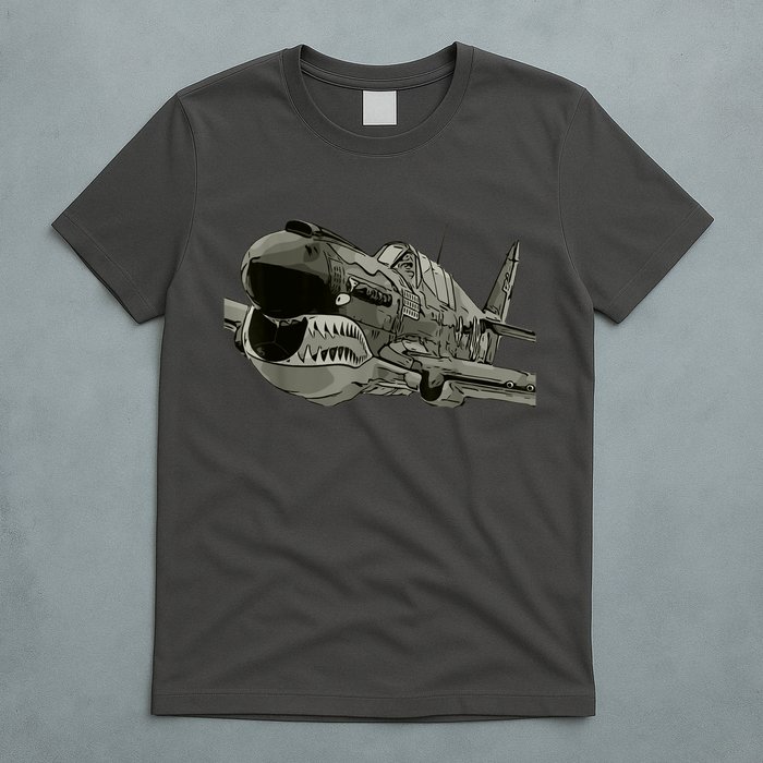 P40 Warhawk Fighter Aircraft WW2 Plane Spotting Spotter T-Shirt