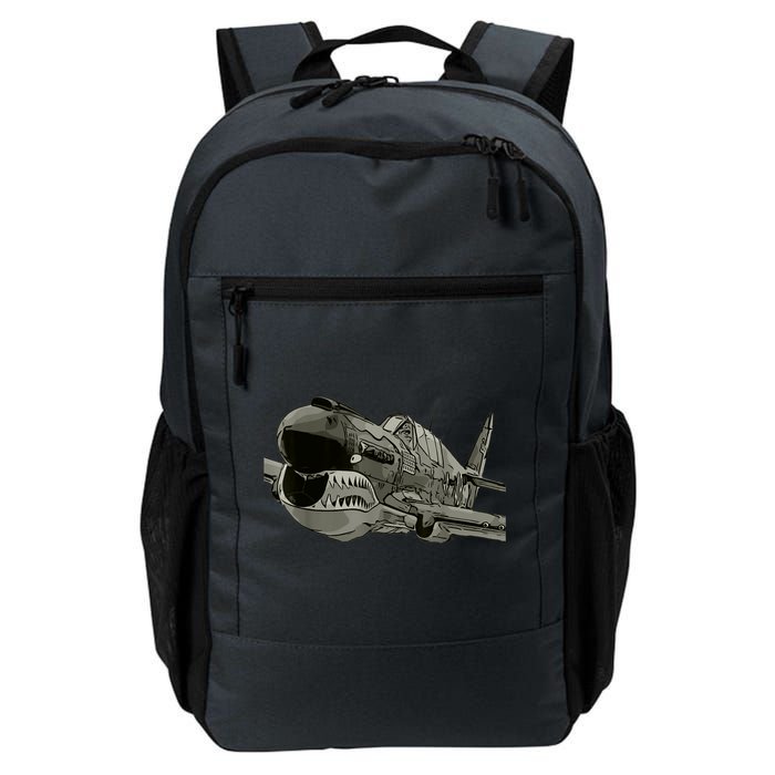 P40 Warhawk Fighter Aircraft WW2 Plane Spotting Spotter Daily Commute Backpack