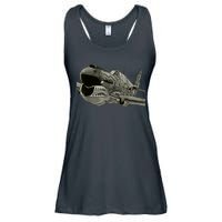P40 Warhawk Fighter Aircraft WW2 Plane Spotting Spotter Ladies Essential Flowy Tank