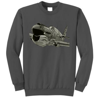 P40 Warhawk Fighter Aircraft WW2 Plane Spotting Spotter Tall Sweatshirt