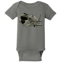 P40 Warhawk Fighter Aircraft WW2 Plane Spotting Spotter Baby Bodysuit