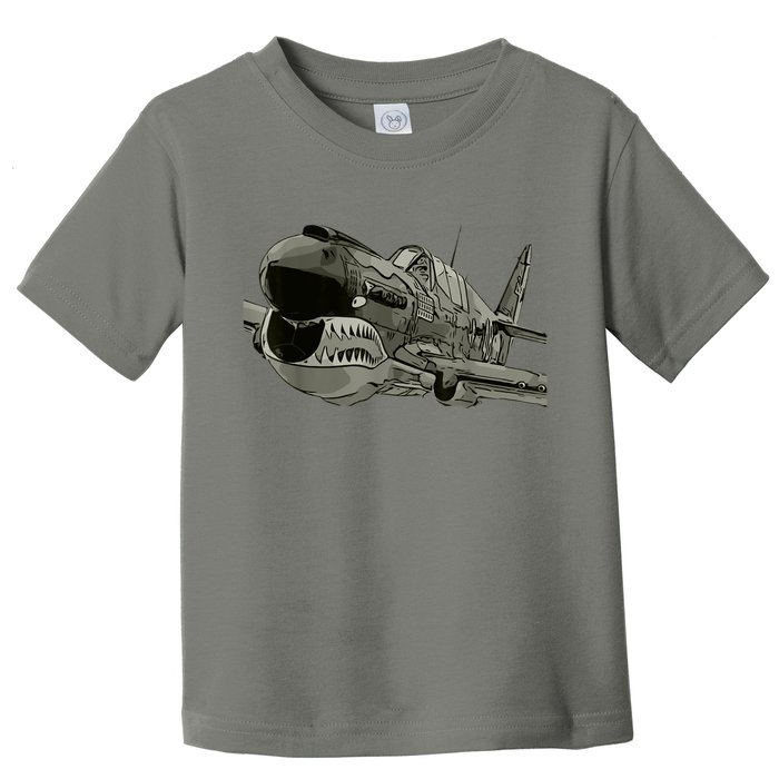 P40 Warhawk Fighter Aircraft WW2 Plane Spotting Spotter Toddler T-Shirt