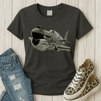 P40 Warhawk Fighter Aircraft WW2 Plane Spotting Spotter Womens T-Shirt