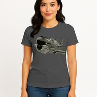 P40 Warhawk Fighter Aircraft WW2 Plane Spotting Spotter Womens T-Shirt