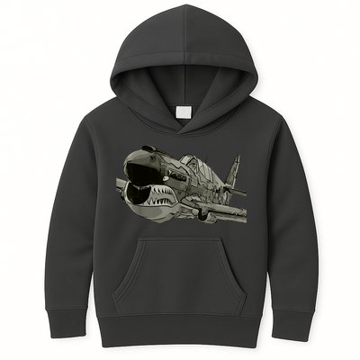 P40 Warhawk Fighter Aircraft WW2 Plane Spotting Spotter Kids Hoodie