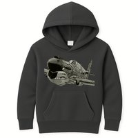 P40 Warhawk Fighter Aircraft WW2 Plane Spotting Spotter Kids Hoodie