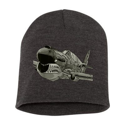 P40 Warhawk Fighter Aircraft WW2 Plane Spotting Spotter Short Acrylic Beanie