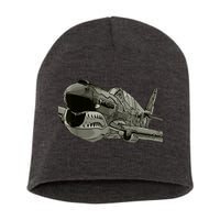 P40 Warhawk Fighter Aircraft WW2 Plane Spotting Spotter Short Acrylic Beanie