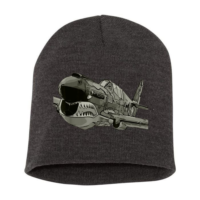 P40 Warhawk Fighter Aircraft WW2 Plane Spotting Spotter Short Acrylic Beanie