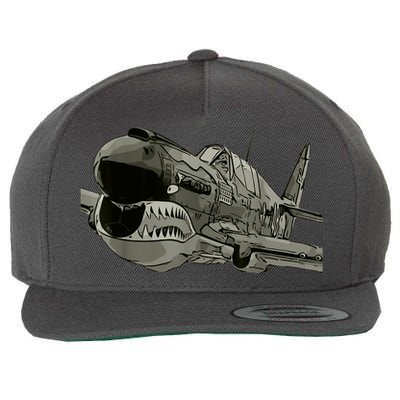 P40 Warhawk Fighter Aircraft WW2 Plane Spotting Spotter Wool Snapback Cap