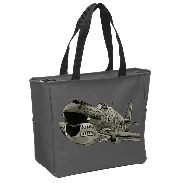 P40 Warhawk Fighter Aircraft WW2 Plane Spotting Spotter Zip Tote Bag