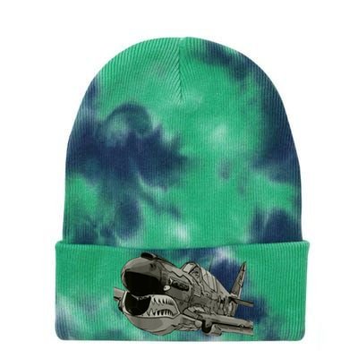 P40 Warhawk Fighter Aircraft WW2 Plane Spotting Spotter Tie Dye 12in Knit Beanie