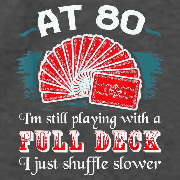 Playing With Full Deck 80th Birthday Eighty Years Old Cards Vector Backpack