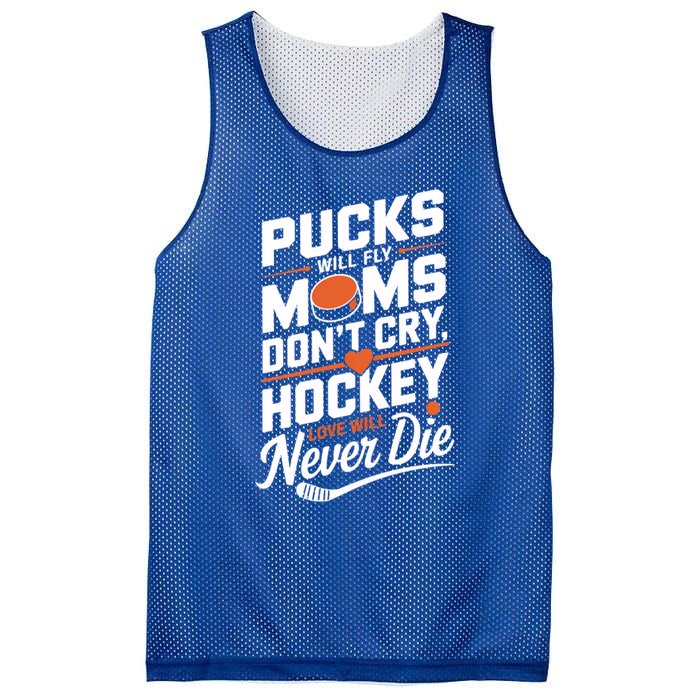 Pucks Will Fly Hockey Love Hockey Mom Gift Mesh Reversible Basketball Jersey Tank