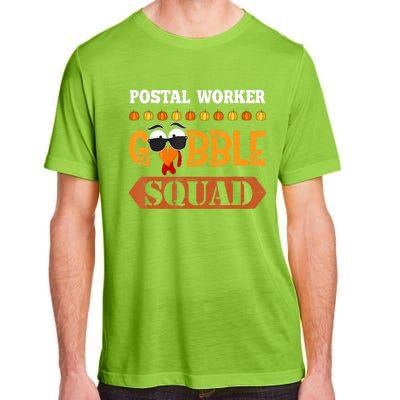 Postal Worker Gobble Squad Mailman Turkey Thanksgiving Match Adult ChromaSoft Performance T-Shirt