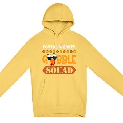 Postal Worker Gobble Squad Mailman Turkey Thanksgiving Match Premium Pullover Hoodie