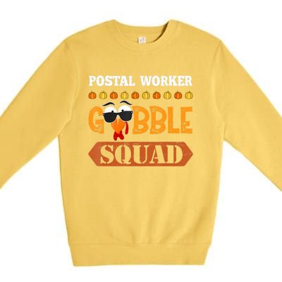 Postal Worker Gobble Squad Mailman Turkey Thanksgiving Match Premium Crewneck Sweatshirt