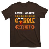 Postal Worker Gobble Squad Mailman Turkey Thanksgiving Match T-Shirt