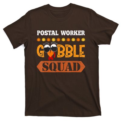 Postal Worker Gobble Squad Mailman Turkey Thanksgiving Match T-Shirt