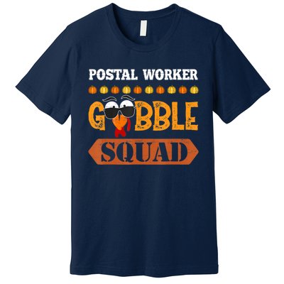 Postal Worker Gobble Squad Mailman Turkey Thanksgiving Match Premium T-Shirt