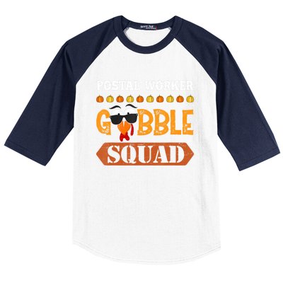 Postal Worker Gobble Squad Mailman Turkey Thanksgiving Match Baseball Sleeve Shirt