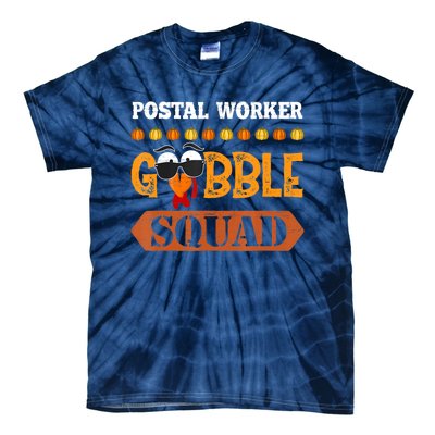 Postal Worker Gobble Squad Mailman Turkey Thanksgiving Match Tie-Dye T-Shirt