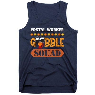 Postal Worker Gobble Squad Mailman Turkey Thanksgiving Match Tank Top