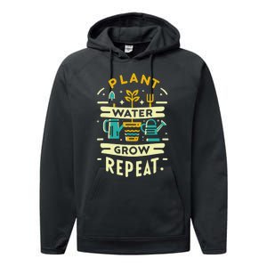 Plant Water Grow Repeat Performance Fleece Hoodie