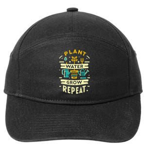 Plant Water Grow Repeat 7-Panel Snapback Hat