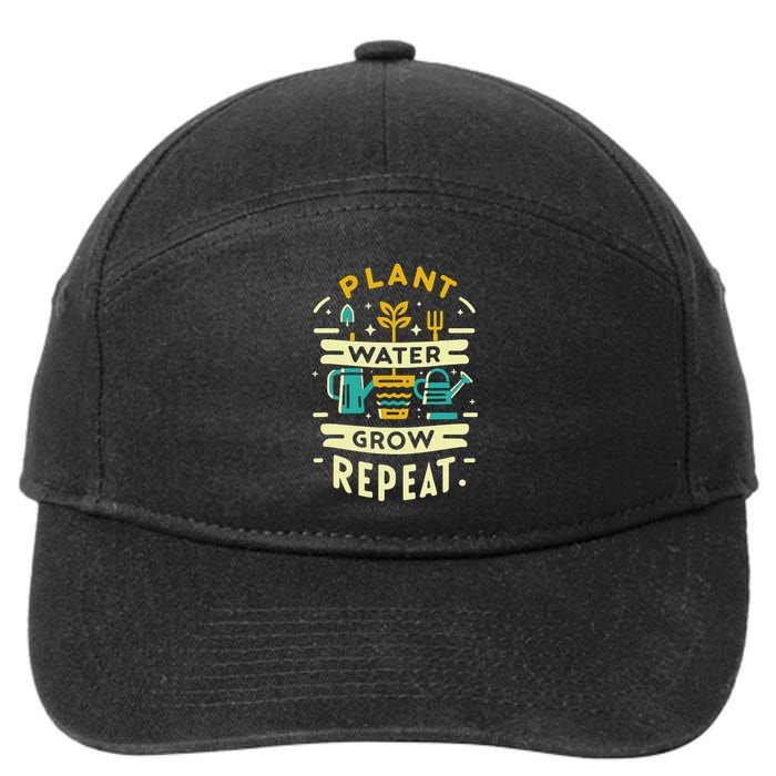 Plant Water Grow Repeat 7-Panel Snapback Hat