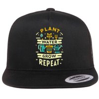 Plant Water Grow Repeat Flat Bill Trucker Hat