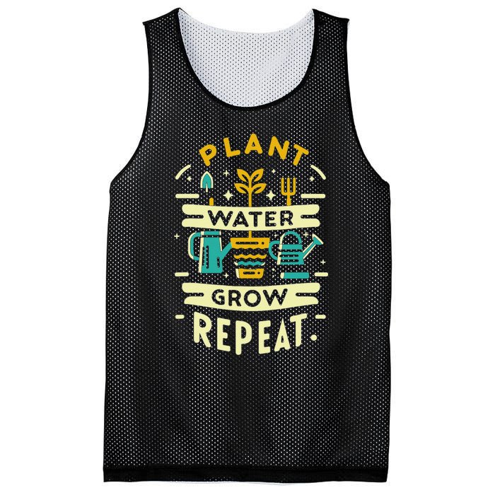 Plant Water Grow Repeat Mesh Reversible Basketball Jersey Tank