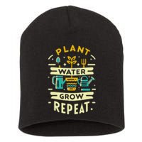 Plant Water Grow Repeat Short Acrylic Beanie