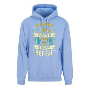 Plant Water Grow Repeat Unisex Surf Hoodie