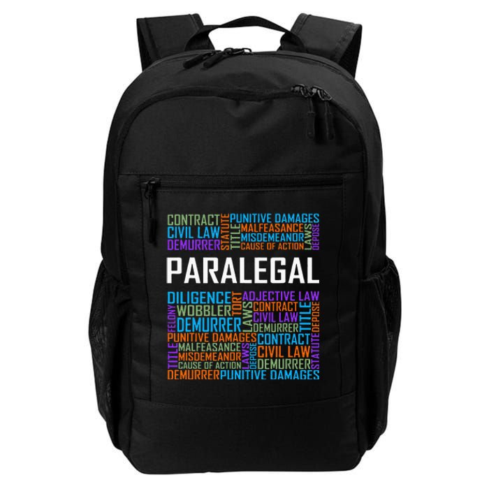 Paralegal Words Gift Paralegals Gifts Law Attorney Assistant Daily Commute Backpack