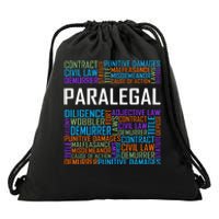 Paralegal Words Gift Paralegals Gifts Law Attorney Assistant Drawstring Bag