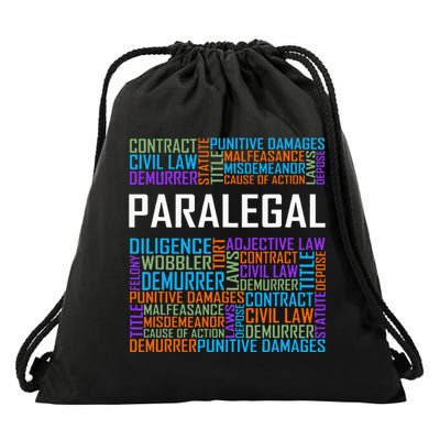 Paralegal Words Gift Paralegals Gifts Law Attorney Assistant Drawstring Bag