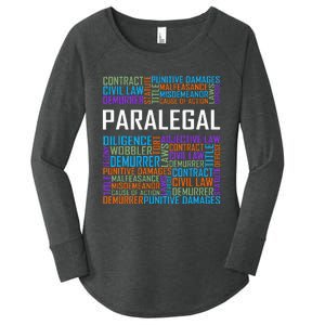 Paralegal Words Gift Paralegals Gifts Law Attorney Assistant Women's Perfect Tri Tunic Long Sleeve Shirt