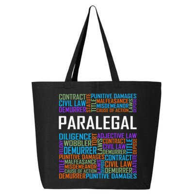 Paralegal Words Gift Paralegals Gifts Law Attorney Assistant 25L Jumbo Tote