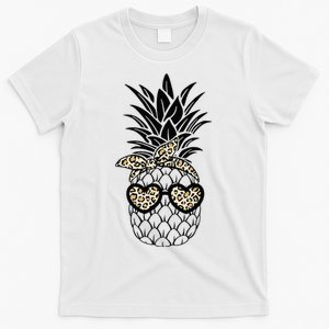 Pineapple Wearing Glasses Leopard Fun Pineapple T-Shirt