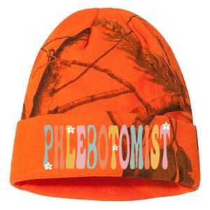 Phlebotomist Week Groovy Appreciation Day For Women For Work Kati Licensed 12" Camo Beanie