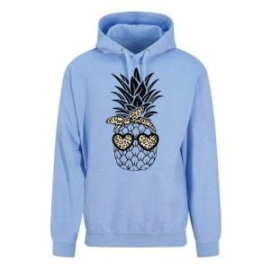 Pineapple Wearing Glasses Leopard Fun Pineapple Unisex Surf Hoodie