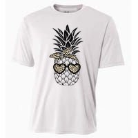 Pineapple Wearing Glasses Leopard Fun Pineapple Cooling Performance Crew T-Shirt