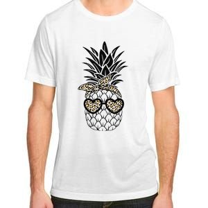 Pineapple Wearing Glasses Leopard Fun Pineapple Adult ChromaSoft Performance T-Shirt