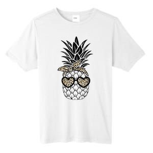 Pineapple Wearing Glasses Leopard Fun Pineapple Tall Fusion ChromaSoft Performance T-Shirt